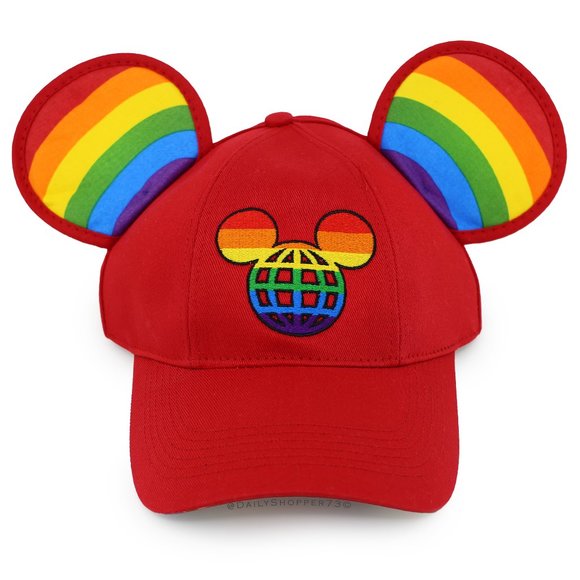 Walt Disney World Women's Rainbow Mickey Mouse Ear Baseball Hat - Picture 1 of 3